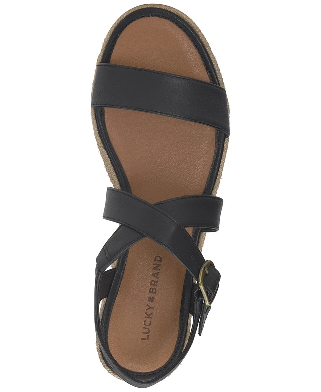 Espadrilles Women Lucky Brand Naturale Leather Espadrille Wedge
