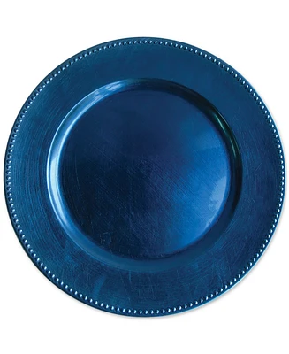 American Atelier Royal Blue Beaded Charger Plate 13"
