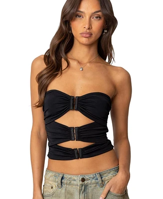 Edikted Women's Ariella Cut Out Strapless Top