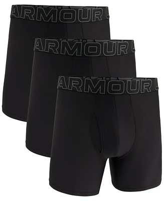 Under Armour Men's 3-Pack Performance Tech Mesh 6" Boxer Briefs