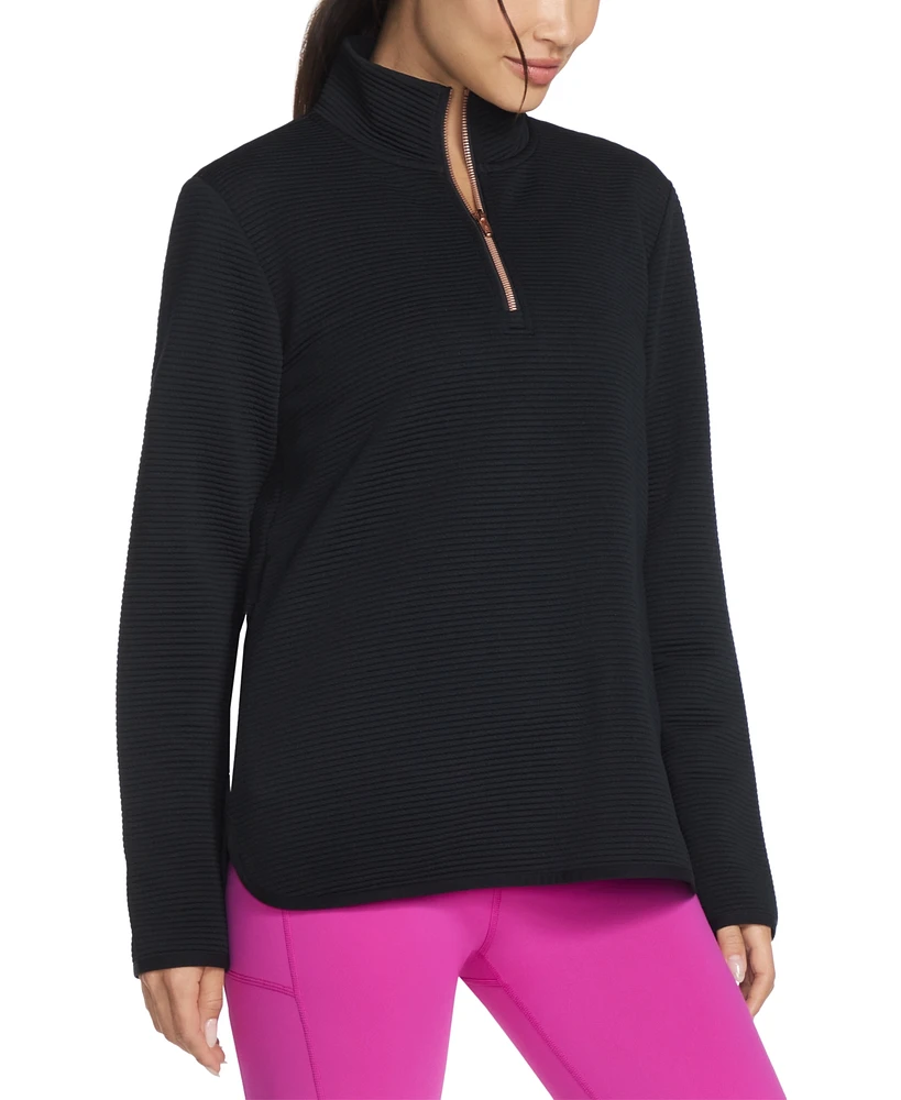 Sketchers Women's Ottoman-Rib Quarter-Zip Top