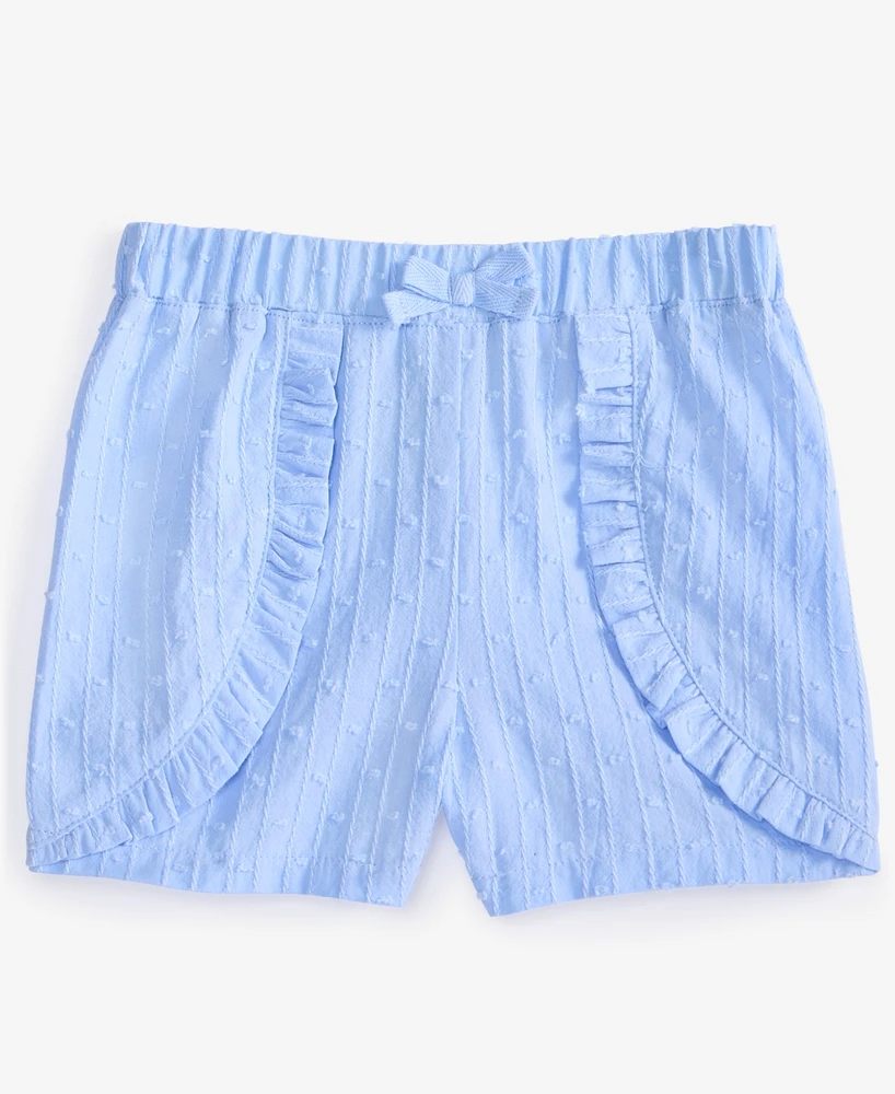 First Impressions Baby Girls Clip-Dot Cotton Shorts