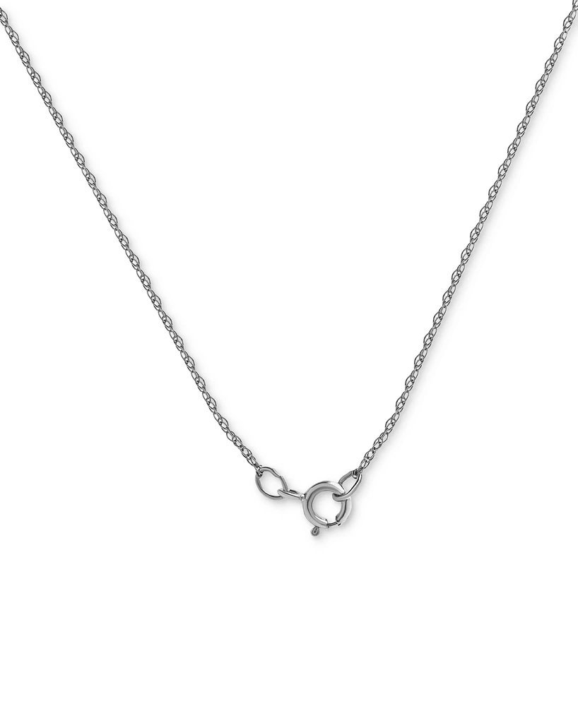 Diamond Curving 18" Pendant Necklace (1/3 ct. t.w.) in 10k White Gold