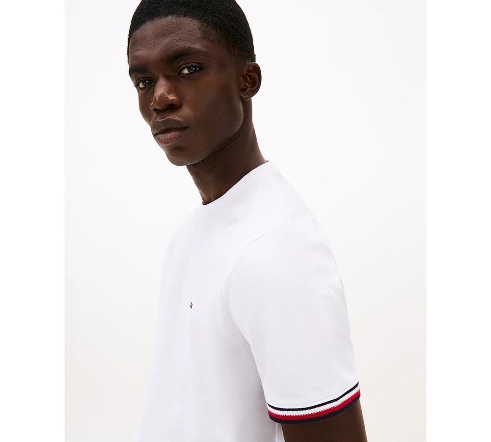Tommy Hilfiger Men's Big & Tall Global Stripe Cuff T-Shirt