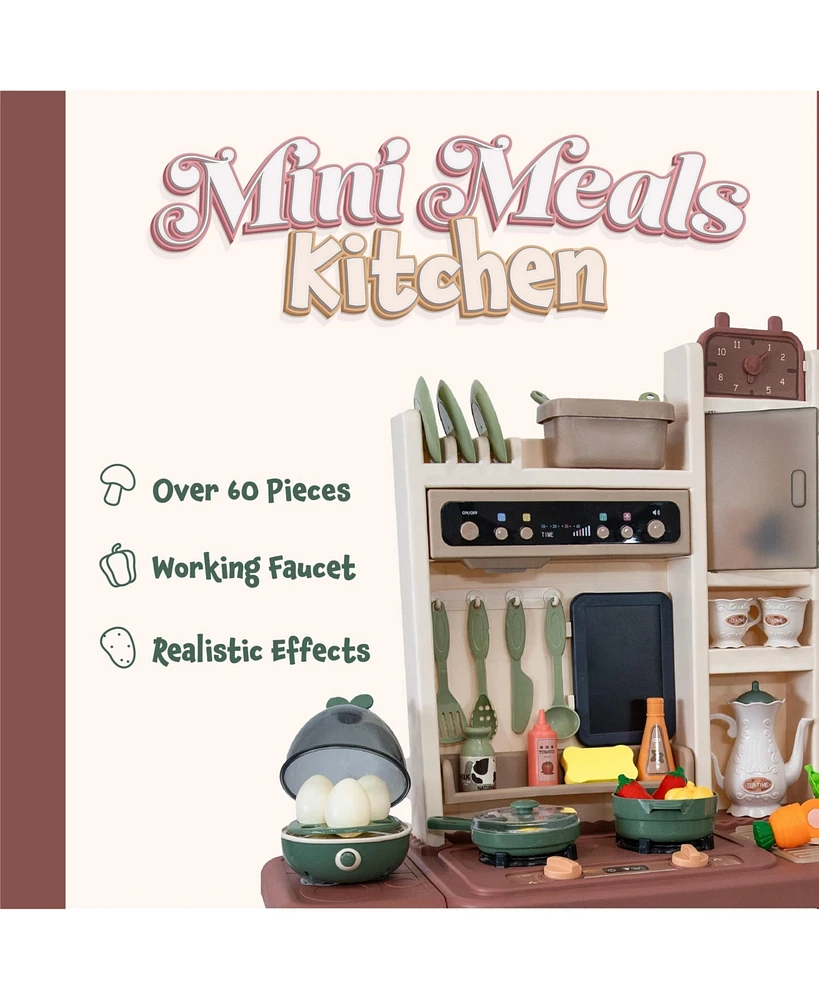 Mini Meals Kids Kitchen Playset with Lights, Sounds, and Plenty of Play Features- Ages 3 and Up