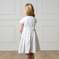 Hope & Henry Toddler Girls Heirloom Tulip Sleeve Swiss Dot Party Dress
