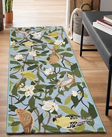 Liora Manne' Esencia Floral Finches 1'11"x4'11" Runner Area Rug