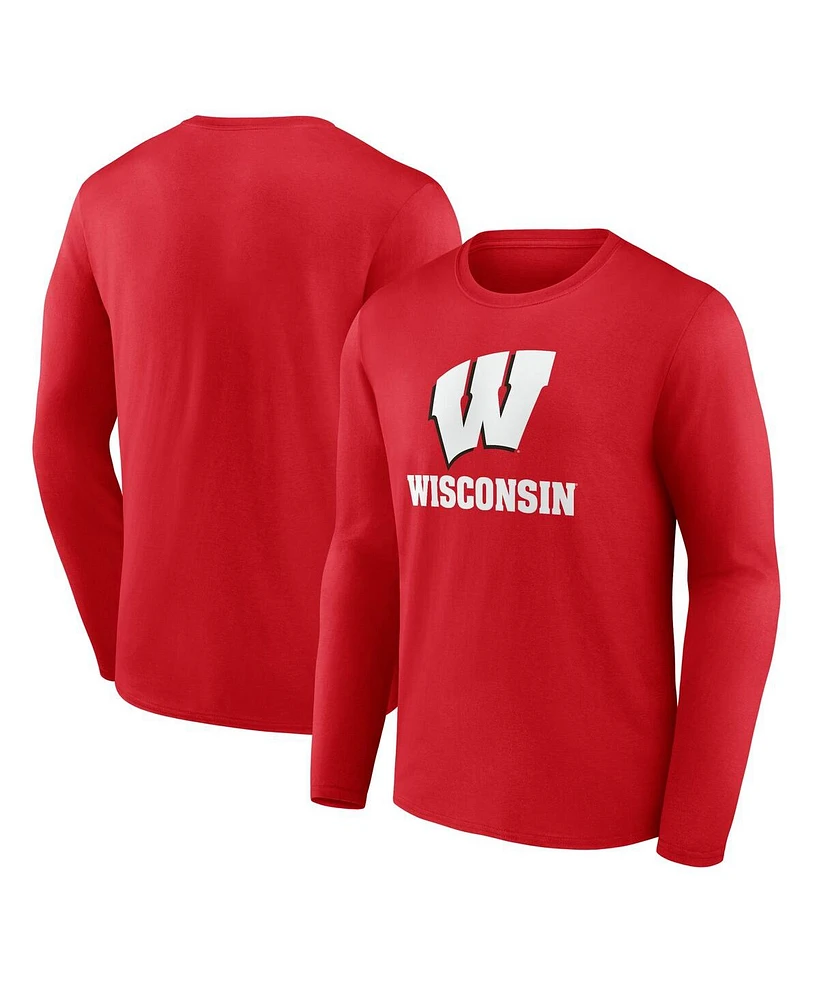 Fanatics Men's Wisconsin Badgers Team Lockup Long Sleeve T-Shirt