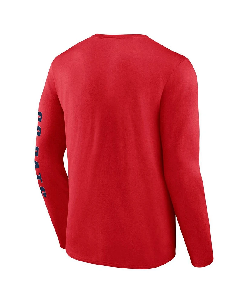 Fanatics Men's Red New England Patriots Vision Long Sleeve T-Shirt