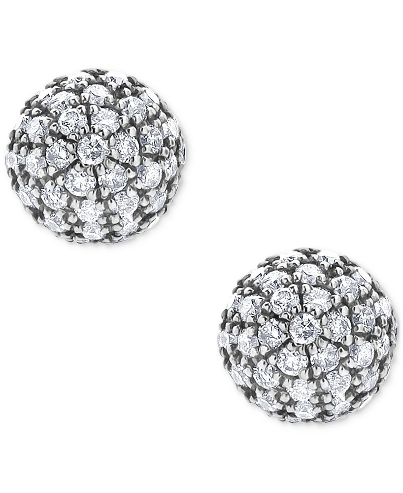 Diamond Small Fireball Stud Earrings (3/8 ct. t.w.) in 14k White Gold