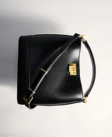 Mango Women's Metallic Detail Mini Shopper Bag