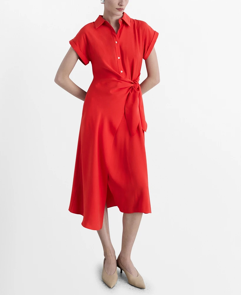 Mango Women's Wrap Shirt Dress