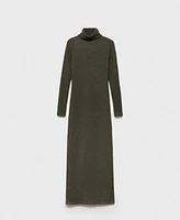 Mango Women's Knitted Turtleneck Dress