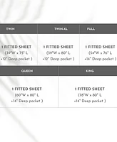 Deep Pocket King Fitted Sheet Only - Soft 100% Cotton Sateen, Fully Elasticized with Pockets by California Design Den Eggshell Ivory