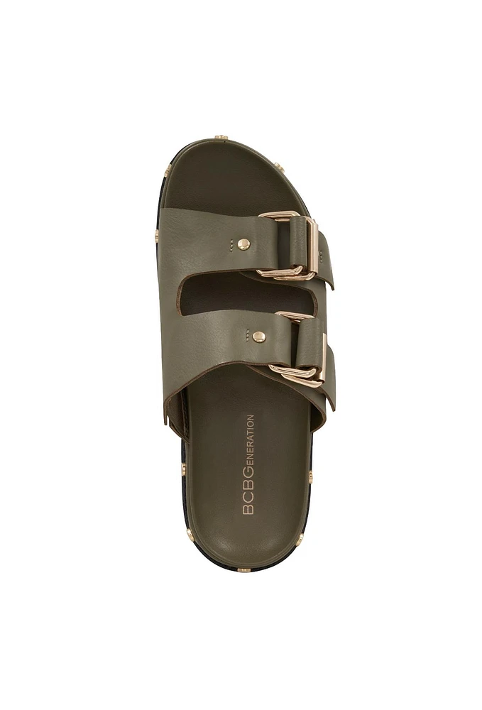 BCBGeneration Women's Bamba Footbed Slip-On Sandals