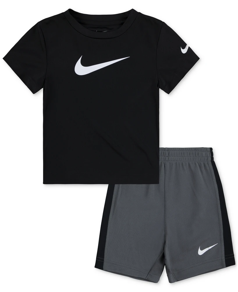 Nike Toddler Boys Dri-fit Swoosh T-Shirt & Shorts Set