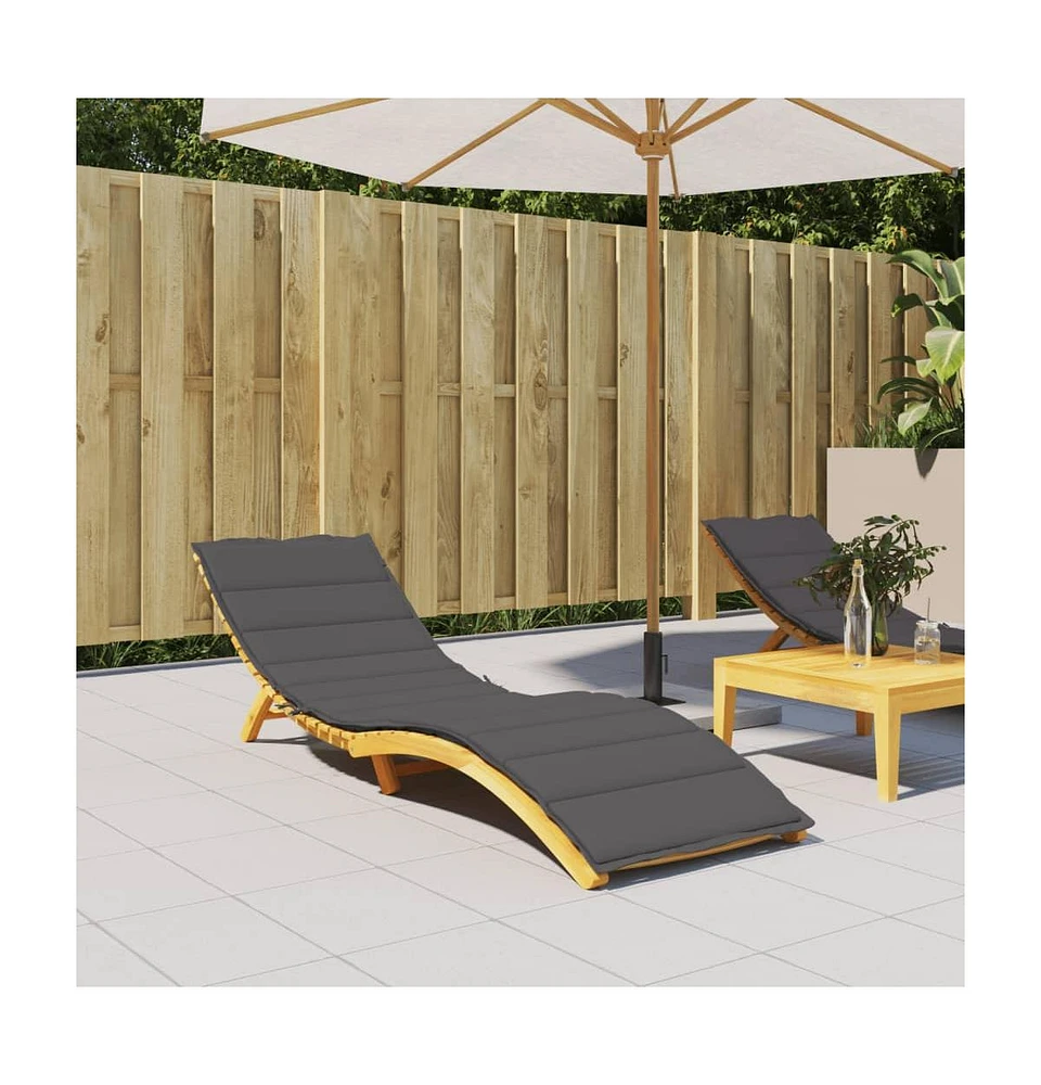 Sun Lounger Cushion Anthracite 78.7"x19.7"x1.2" Oxford Fabric