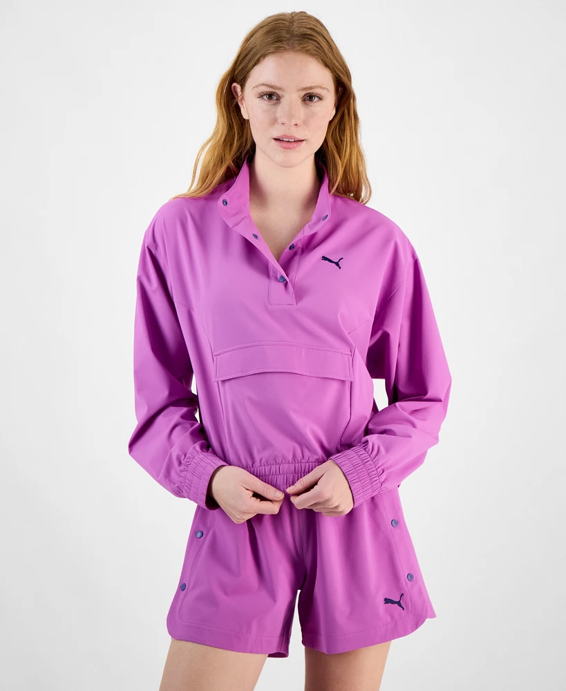 Puma Women's Essential Ripstop Snap-Placket Jacket