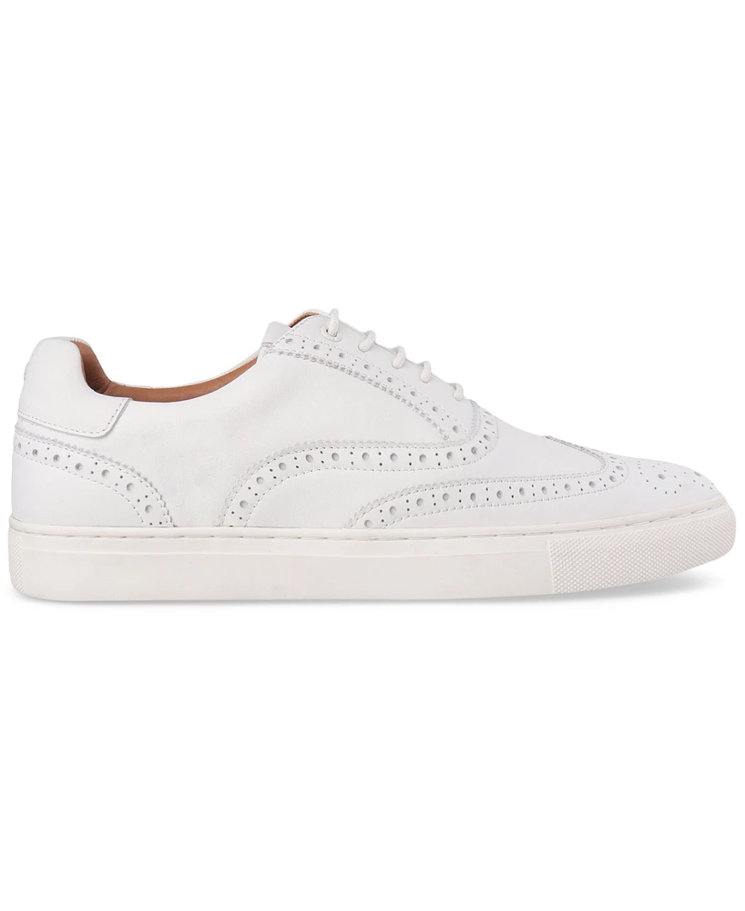 Bar Iii Men's Baronn Leather Lace-Up Wingtip Sneakers, Exclusively at Macy's