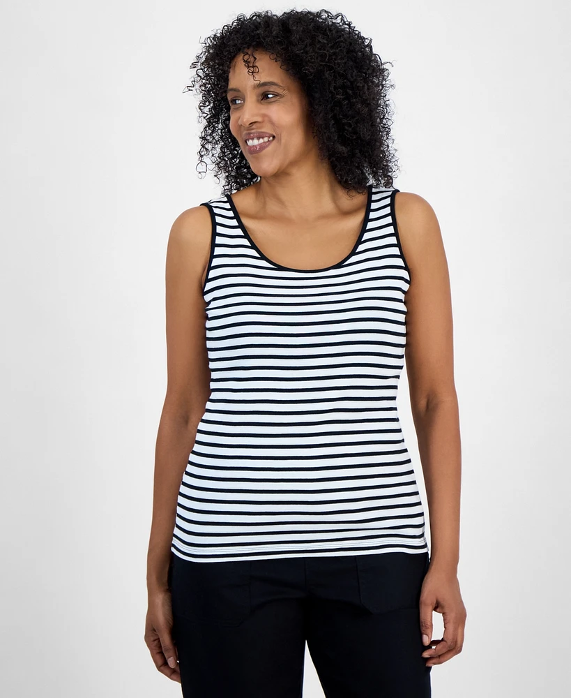 Style & Co Women's Pima Cotton Scoop-Neck Tank Top