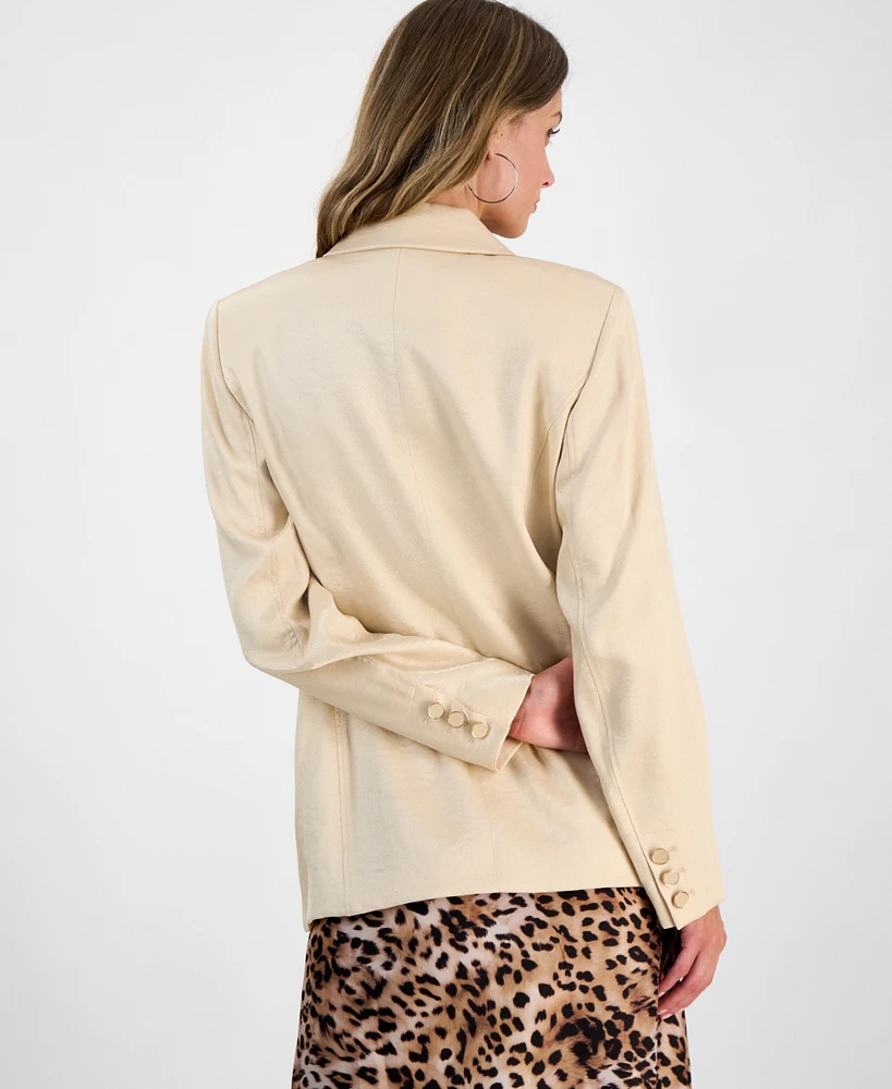 Guess Women's Camille Double-Breasted Lapel Jacket