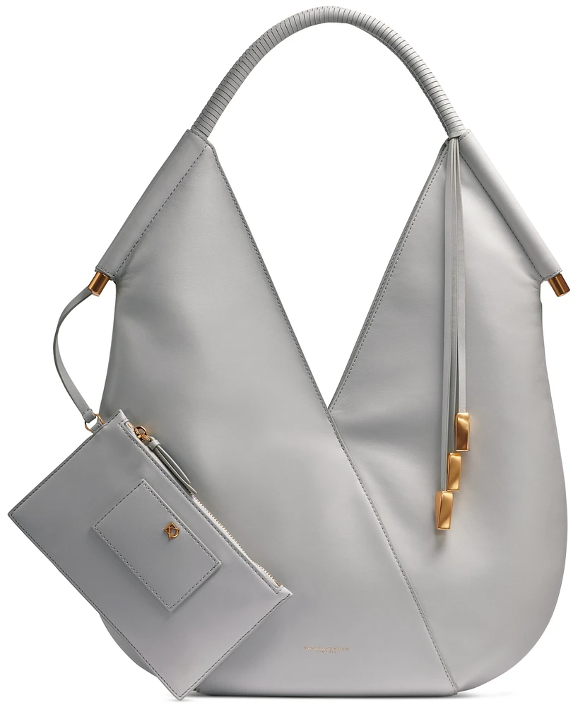 Donna Karan New York Baldwin Large Shoulder with Leather Wrapped Rounded Handle