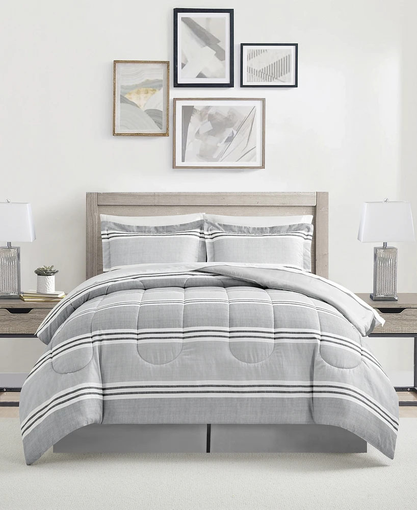 Sunham Aiden Striped 8-Pc. Comforter Sets, Exclusively at Macy's