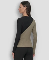Dkny Women's Cutout Colorblocked Sweater