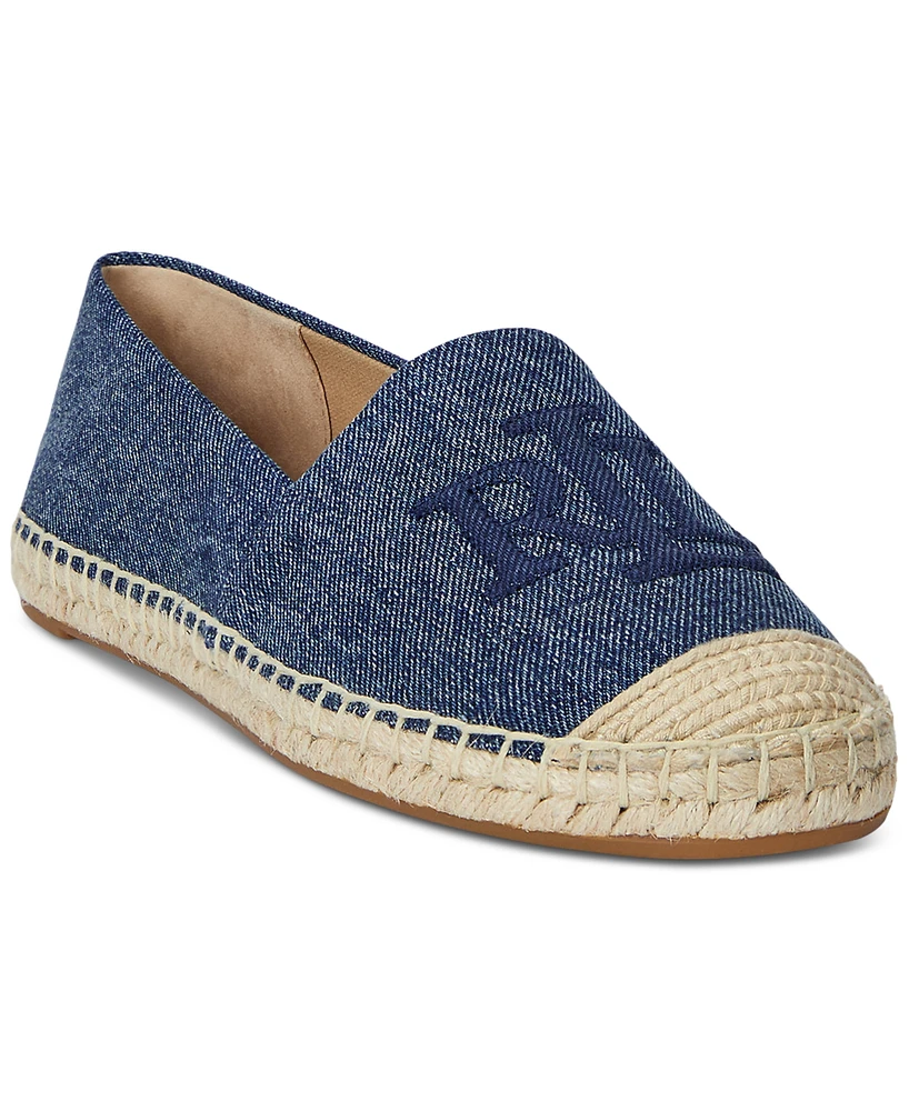 Lauren Ralph Women's Cameron Logo Slip-On Espadrille Flats