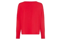 Olsen Women's Long Sleeve Mixed Media T-Shirt