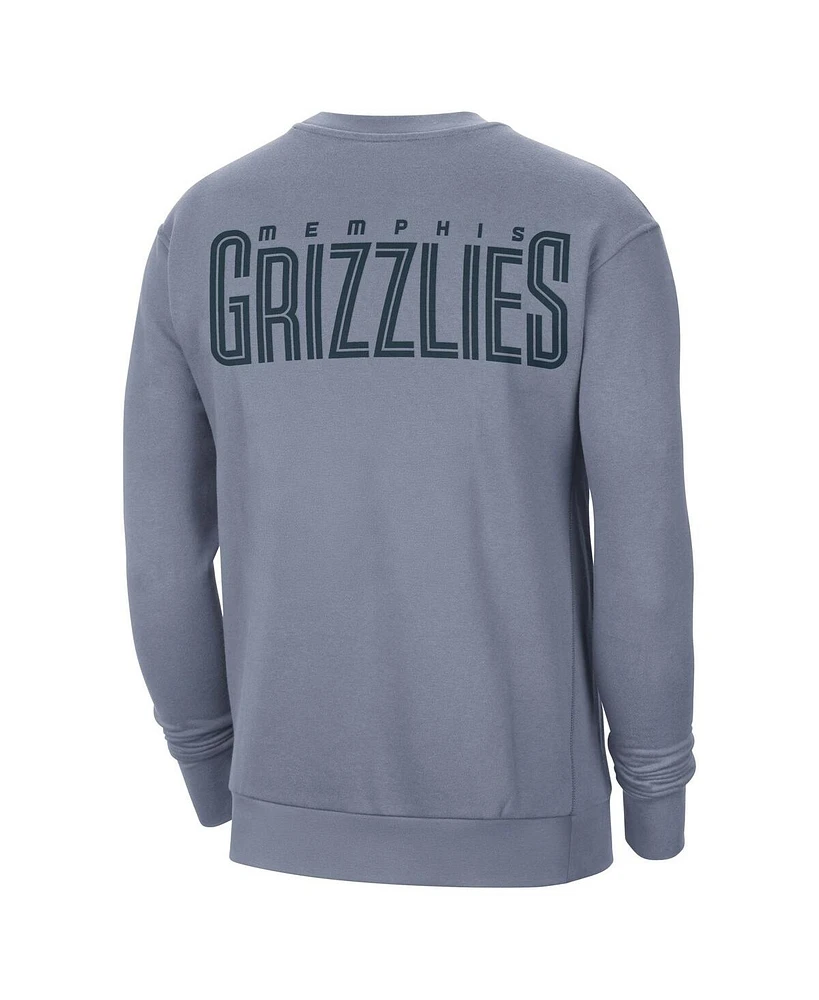 Jordan Men's Blue Memphis Grizzlies Courtside Statement Edition Heavyweight Pullover Sweatshirt