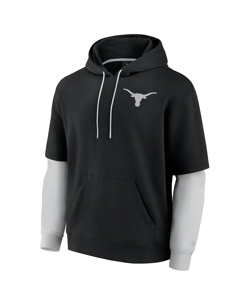 Fanatics Men's Black Texas Longhorns Sleek Pullover Hoodie