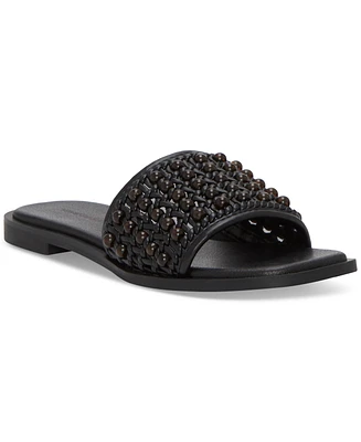 Lucky Brand Women's Gidya Beaded Slide Flat Sandals