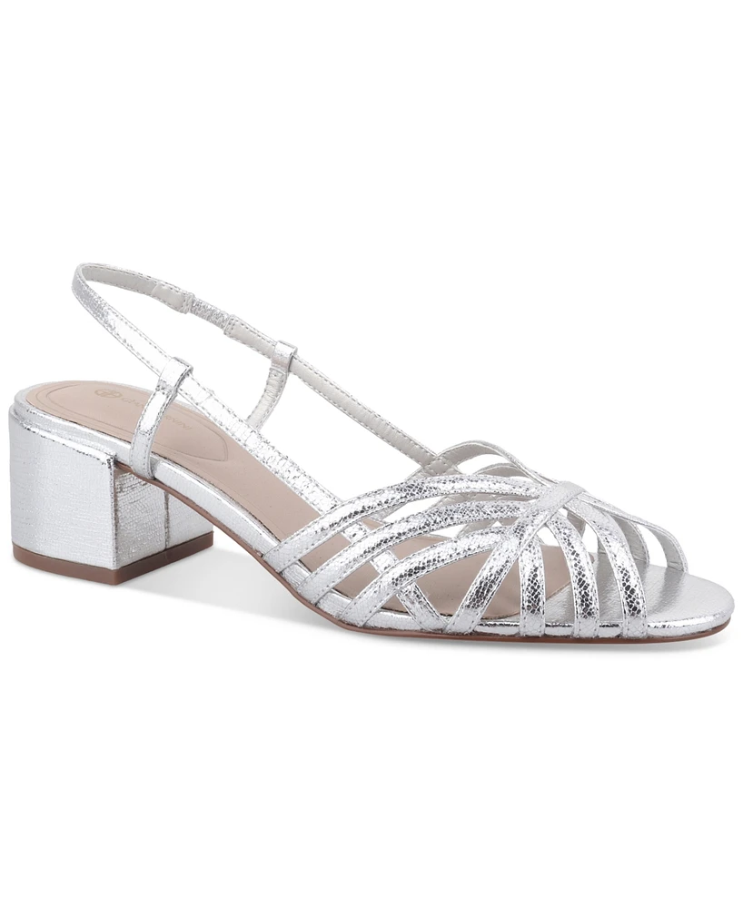 Giani Bernini Women's Myrahh Cagey Slingback Block Heel Dress Sandals, Created for Macy's