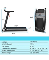 Gymax Electric Folding Treadmill Portable Cardio Running Machine w/ App Control