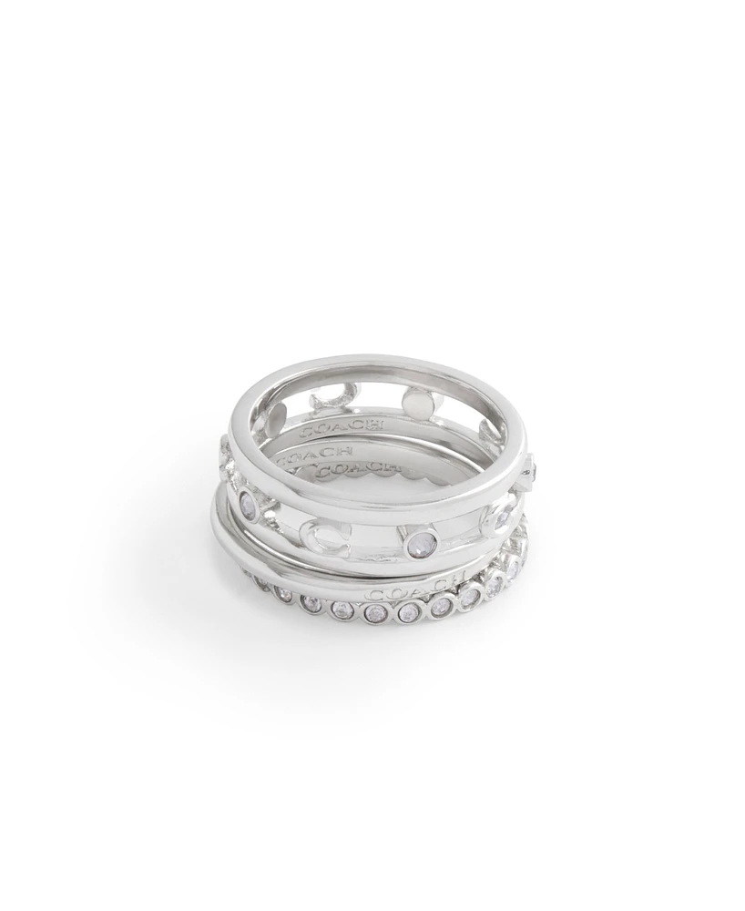 Coach Faux Stone Signature C Open Ring