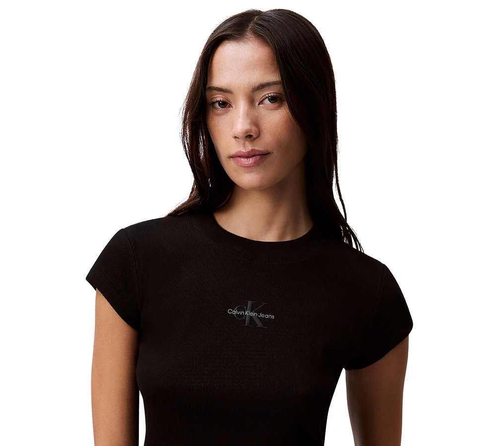 Calvin Klein Jeans Women's Monogram Logo Baby T-Shirt
