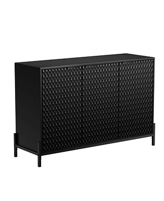 Modern Storage Cabinet with Adjustable Shelves, 49IN Accent 3 Doors, Decorative Cabinets for Living Room, Kitchen, Office