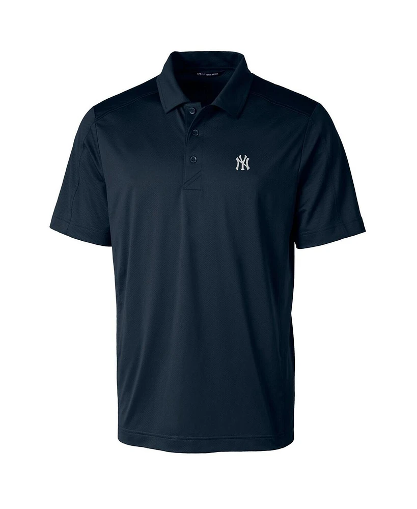 Cutter & Buck Men's Navy New York Yankees Prospect Textured Stretch Polo
