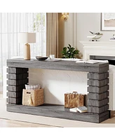 Tribesigns 70.8-Inch Long Console Table, Wood Entryway Table with Storage, Narrow Sofa Table Couch Table for Living Room Entryway Hallway