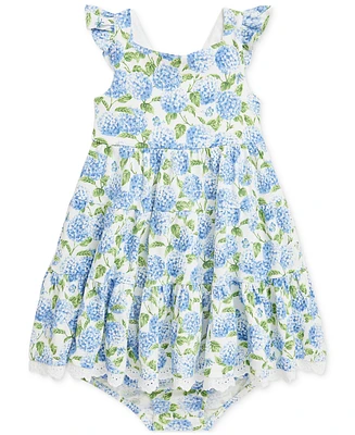 Polo Ralph Lauren Baby Girls Floral Flutter-Sleeve Dress