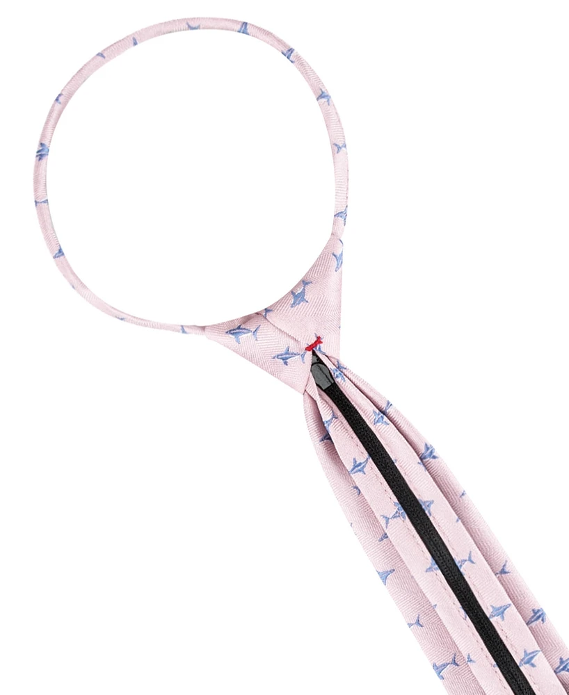 Tommy Hilfiger Boys Finn Shark Printed Pre-Tied Zipper Tie