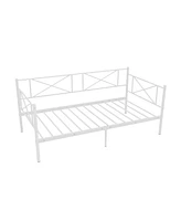 Platform Bed with Heavy-duty Metal Slat Support