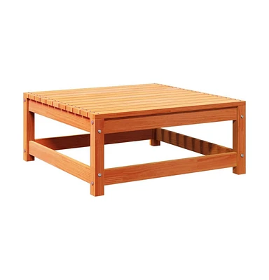 Patio Footstool Wax Brown 27.6"x27.6"x11.8" Solid Wood Pine