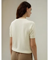 Lilysilk Women's Crew Neck Basic Knit Top