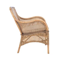Charlie Rattan Accent Chair W/ Cushion