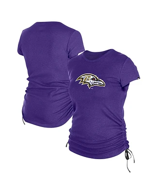 New Era Women's Purple Baltimore Ravens Ruched Side T-Shirt