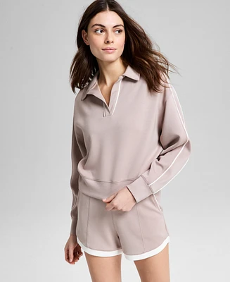 And Now This Women's Johnny Collar Scuba Top, Exclusively at Macy's