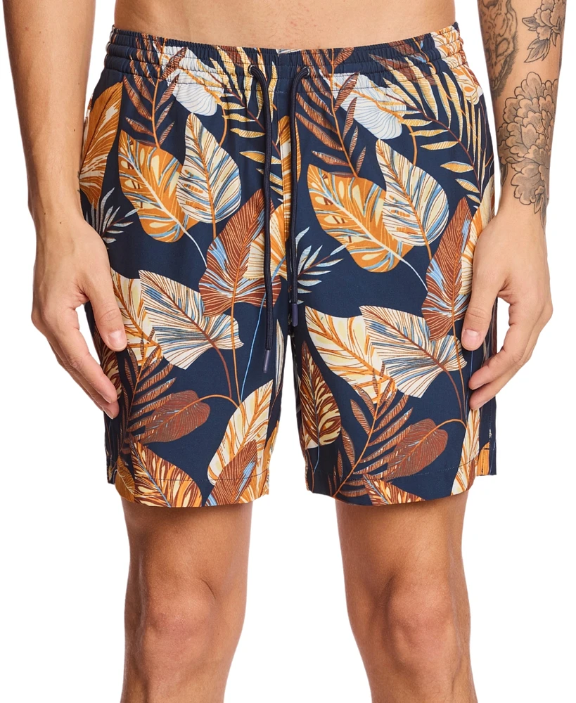 Paisley & Gray Men's Gilligan Regular-Fit Abstract Floral 6" Swim Trunks