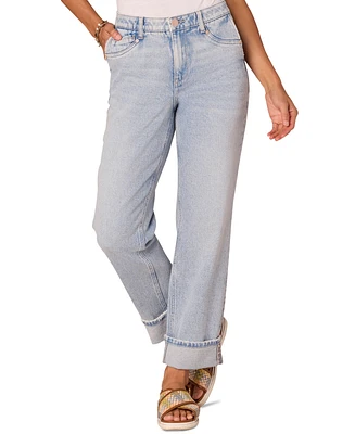 Democracy Petite "Ab"solution High-Rise Boyfriend Jeans